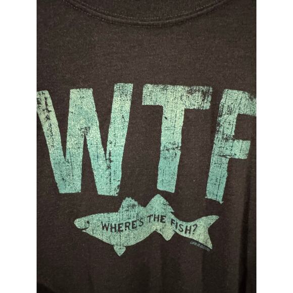 Life Is Good WTF Where's The Fish Tee Size Medium - Picture 2 of 4